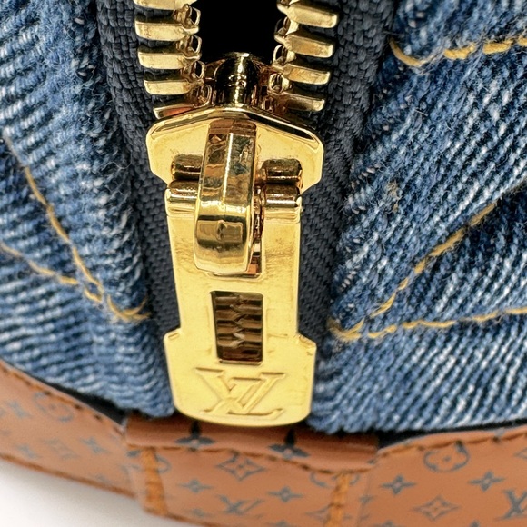 Louis Vuitton Denim Calfskin Reverse Monogram Malletage Alma BB Blue - Picture 14 of 16